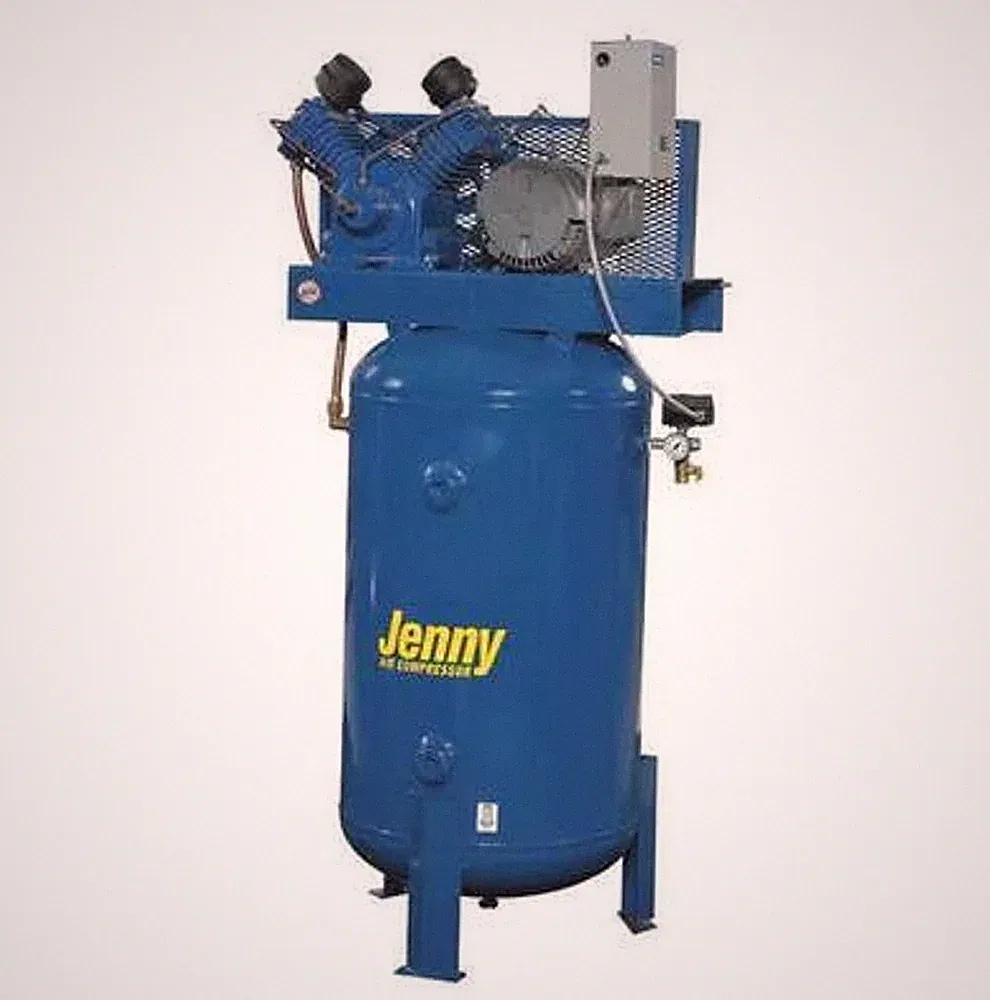 10 Hp Jenny U10B-80V-230/3 Two Stage Variable Speed Reciprocating Air Compressor