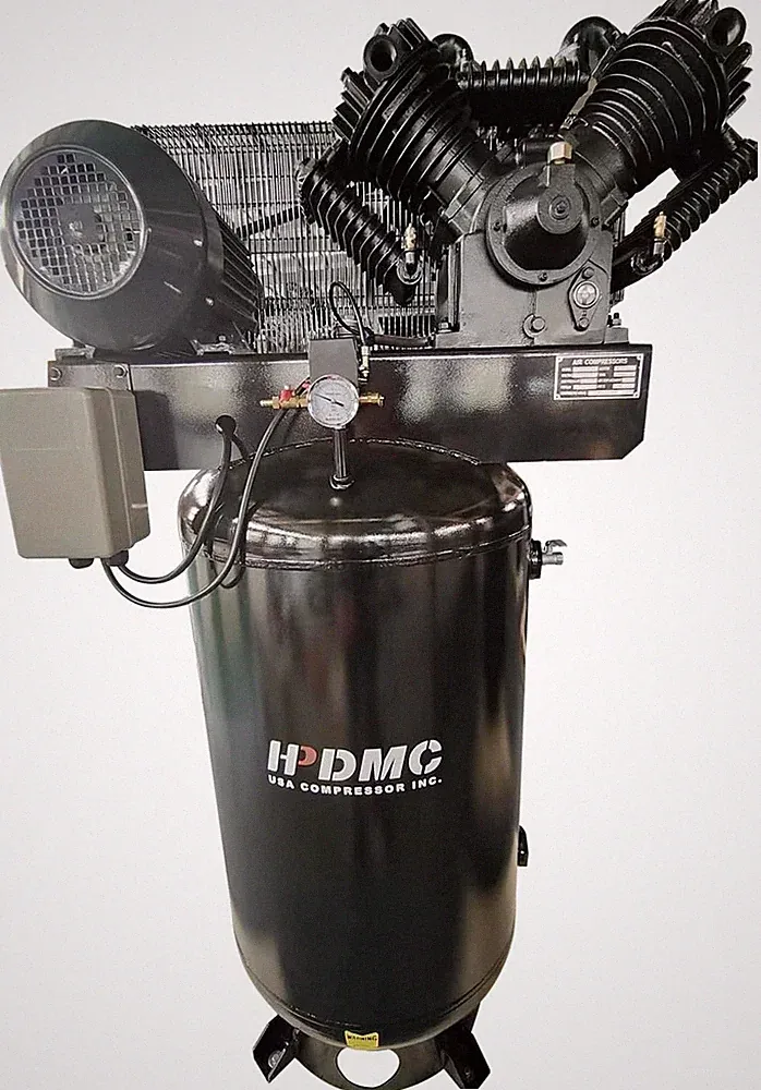 10HP 2105T 37Cfm Portable Electric Vertical Air Compressor W/ ASME 80Gal Tank