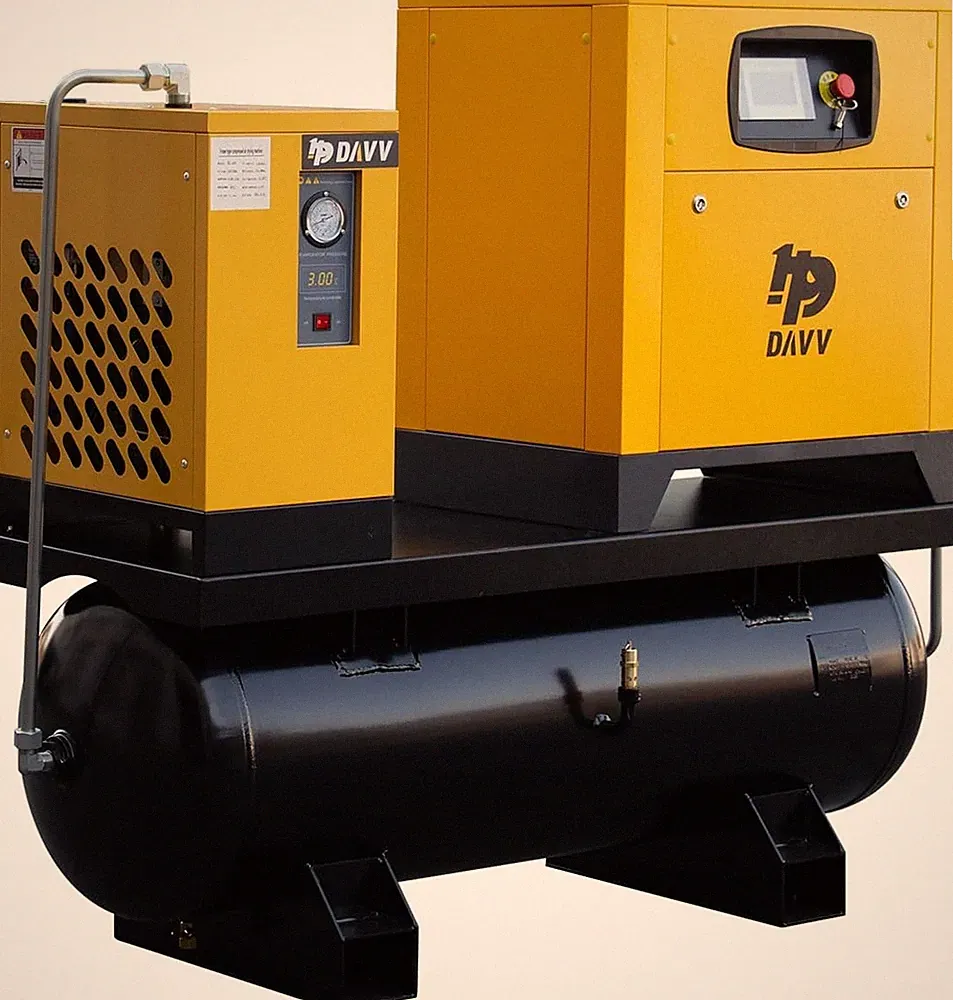 10HP 3Ph Combined Variable Rotary Screw Air Compressor w/Dryer 39CFM 125PSI 460V
