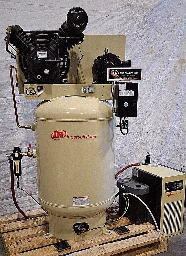 INGERSOLL RAND 10 HP AIR COMPRESSOR PACKAGE 35 CFM 175 PSI + ZEKS DRYER Pristine