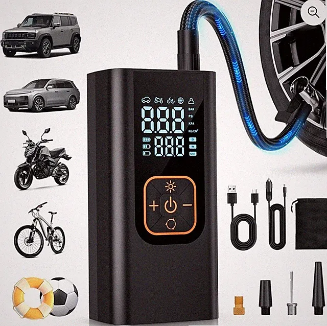 Portable Car Tire Inflator, Cordless Air Compressor
