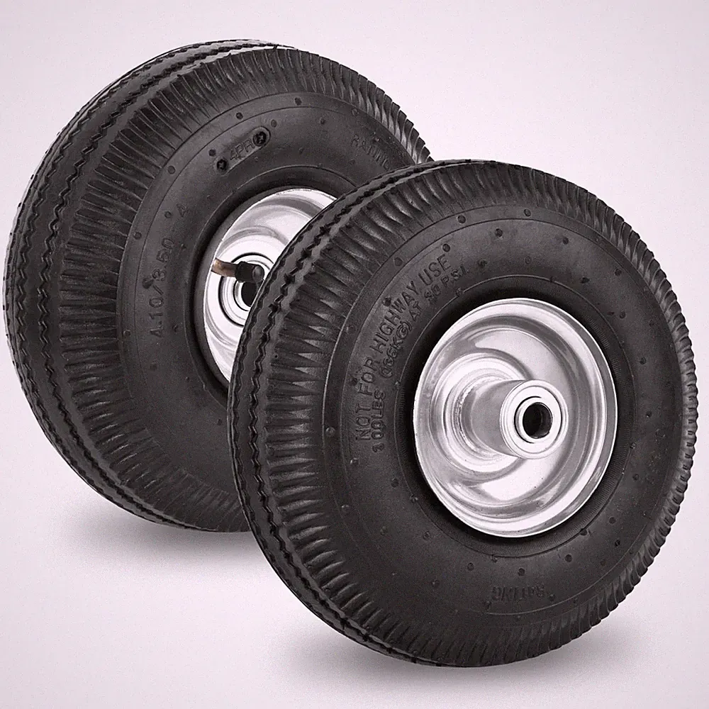 RRQ 10 Inch Pneumatic Wheel 4.10/3.50-4 Tire, 10 Pneumatic Wheels with 5/8 Be...