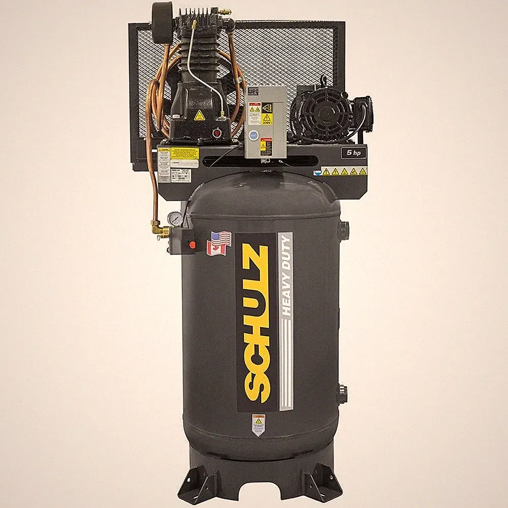SCHULZ 5 HP Vertical Air Compressor 80 Gal 30 CFM 230V 3 PH