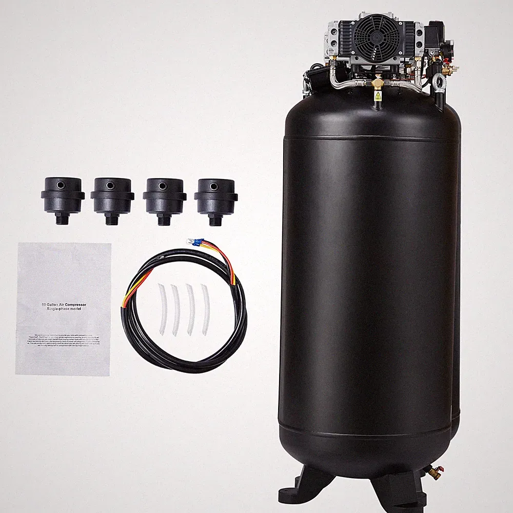 Uimoso 80 Gallon Air Compressor 6.5HP 15.5 SCFM@90 PSI 145PSI Oil Free