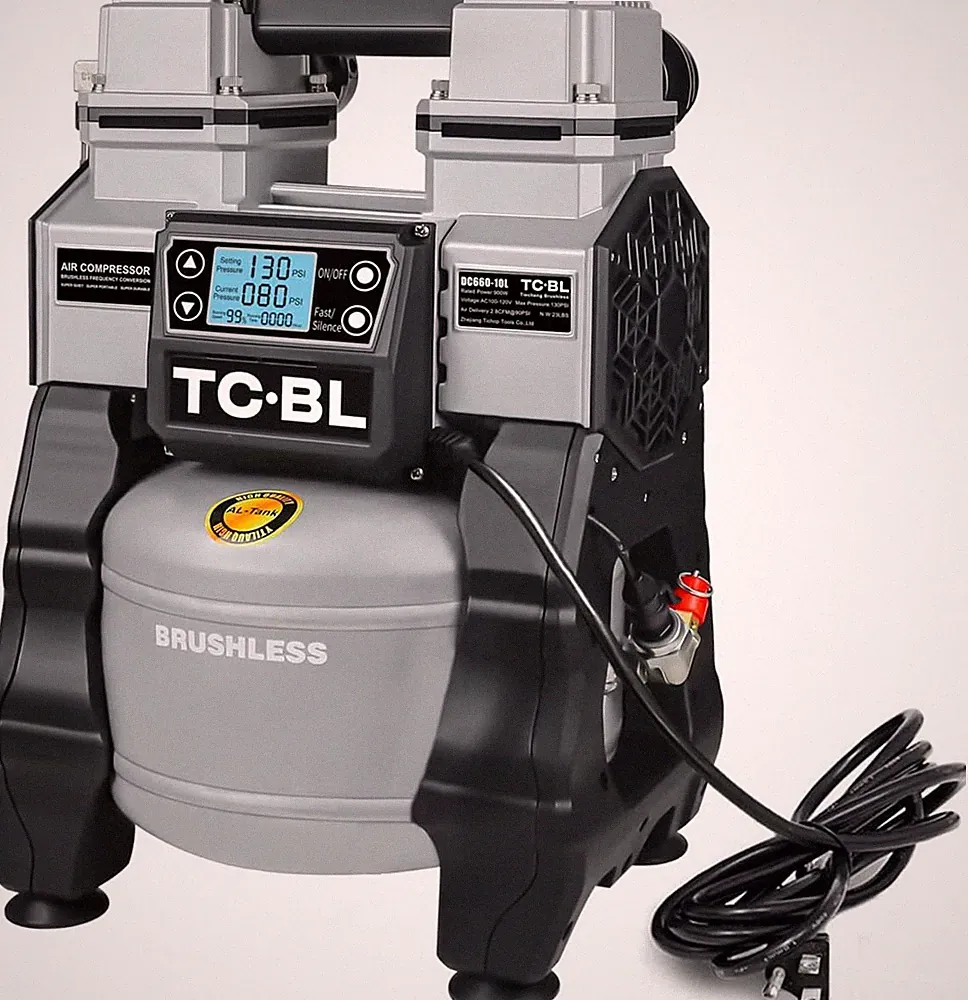 Whisper-Quiet 1.3HP Oil-Free Air Compressor with 2.6 Gallon Tank
